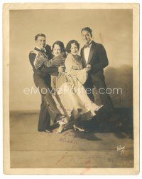 5a532 HILTON SISTERS signed deluxe 8x10 still '30s portrait of the conjoined twins with 2 suitors!