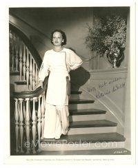 5a567 KATHERINE DEMILLE signed deluxe 8x10 still '34 wearing pajama suit of suede-like crepe!