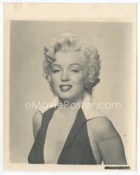 5a593 MARILYN MONROE signed deluxe 8x10 still '54 sexy close up, secretarial autograph!