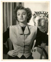 5a604 MYRNA LOY signed 8x10 still '46 great close up with her hand on her hip by Gaston Longet!