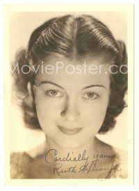 5a383 RUTH HUSSEY signed deluxe 5x7 still '30s super close portrait of the pretty actress!