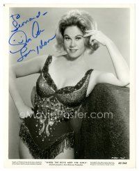 5a632 SUE ANE LANGDON signed 8x10 still '65 as sexy showgirl from When The Boys Meet The Girls!