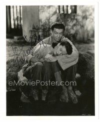 5a637 TURHAN BEY signed deluxe 8x10 still '44 in yellowface with Katharine Hepburn in Dragon Seed!