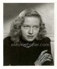 5a638 VIRGINIA CHRISTINE signed 8x10 still '48 portrait of talented actress from Women in the Night!