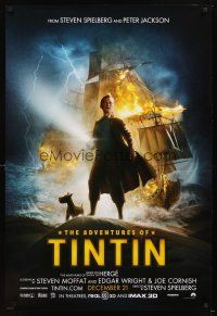 5b022 ADVENTURES OF TINTIN teaser DS 1sh '11 Steven Spielberg's version of the French cartoon!