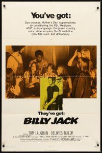 5c064 BILLY JACK 1sh '71 Tom Laughlin, Delores Taylor, most unusual boxoffice success ever!