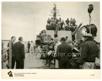 5d124 ADVISE & CONSENT candid 8x10 still '62 Otto Preminger with top cast & Navy sailors on ship!