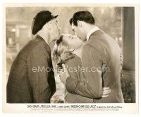 5d156 ARSENIC & OLD LACE 8x10 still '44 cab driver watches Cary Grant & Priscilla Lane kissing!