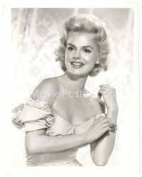 5d163 BARBARA LANG 8x10 still '50s close up seated smiling portrait of the sexy blonde actress!