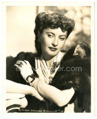 5d168 BARBARA STANWYCK deluxe 8x10 still '41 in Edith Head's white crepe gown by Whitey Schafer!