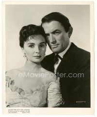 5d185 BIG COUNTRY 8x10 still '58 great portrait of Gregory Peck & beautiful Jean Simmons!