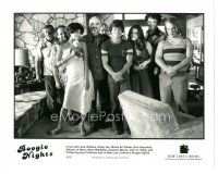 5d207 BOOGIE NIGHTS 8x10 still '97 Burt Reynolds, John C. Reilly, Mark Wahlberg, cast portrait!