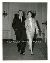 5d250 COBWEB deluxe candid 8x10 still '55 Charles Boyer & Lillian Gish walking between scenes!