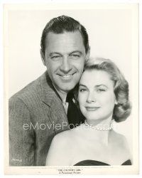 5d259 COUNTRY GIRL 8x10 still '54 close portrait of William Holden & beautiful Grace Kelly!