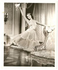 5d265 CYD CHARISSE deluxe 8x10 still '57 pretty full-length dancing portrait from Silk Stockings!
