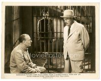 5d270 DARK ALIBI 8x10 still '46 Sidney Toler as Charlie Chan with inmate in prison cell!