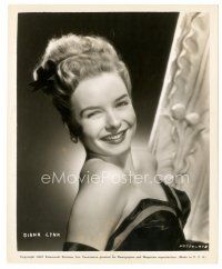 5d303 DIANA LYNN 8x10 still '47 great head & shoulders close up smiling in sexy dress!