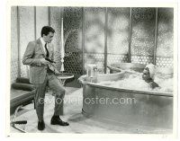 5d022 DONNA MICHELLE 8x10 still '66 naked in hot tub looking at Robert Vaughn from Agent for HARM!