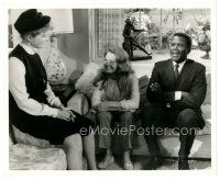 5d421 GUESS WHO'S COMING TO DINNER 8x10 still '67 Katharine Hepburn with Houghton & Sidney Poitier