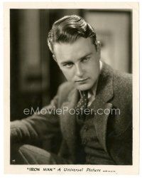 5d482 IRON MAN 8x10 still '31 directed by Tod Browning, intense close up of Lew Ayres!