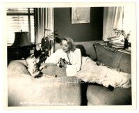 5d563 LADY IS WILLING candid deluxe 8x10 still '42 Marlene Dietrich playing with baby by Lippman!