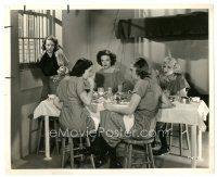 5d636 MARKED WOMAN 8x10 still '37 Bette Davis in prison cell with bad girls eating dinner!