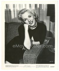 5d647 MARY COSTA 8x10 still '53 smiling seated c/u resting head on hand from Marry Me Again!