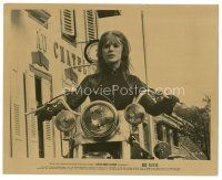 5d694 NAKED UNDER LEATHER 8x10 still '70 best c/u of sexy Marianne Faithfull on motorcycle!!