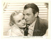 5d715 NOW & FOREVER 8x10 still '34 romantic close up of Gary Cooper & pretty Carole Lombard!