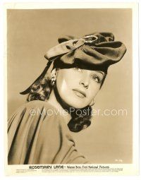 5d809 ROSEMARY LANE 8x10 news photo '41 close portrait of the pretty actress with cool hat!