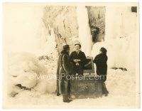 5d812 RUBBER HEELS 8x10 key book still '27 Thelma Todd & man in icy gorge look at Ed Wynn in trunk