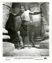 5d822 SAMSON & DELILAH 8x10 still R60s most classic image of Victor Mature destroying temple!
