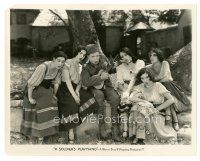 5d859 SOLDIER'S PLAYTHING 8x10 still '30 Harry Langdon singing heartily with five pretty girls!