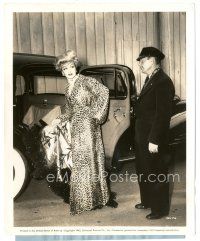 5d872 SPOILERS candid 8x10 still '42 Marlene Dietrich in leopardskin robe getting in limousine!