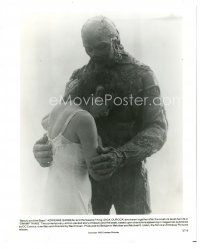 5d894 SWAMP THING 8x10 still '82 Wes Craven, Dick Durock in costume with sexy Adrienne Barbeau!