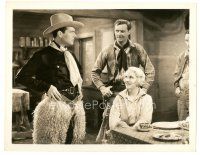 5d964 WAY OUT WEST 8x10 still '30 pretty Leila Hyams laughs at dude cowboy William Haines!