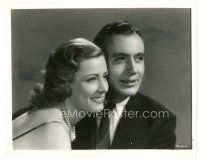 5d971 WHEN TOMORROW COMES 8x10 still '39 great smiling close up of Irene Dunne & Charles Boyer!