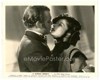 5d989 WOMAN REBELS 8x10 still '36 Katharine Hepburn about to kiss Van Heflin in his first movie!!