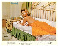 5d089 LEE REMICK color 8x10 still '68 sexy close up laying on bed from No Way to Treat a Lady!
