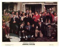5d068 ANIMAL HOUSE 8x10 mini LC '78 best portrait of John Belushi & cast by frat house, classic!