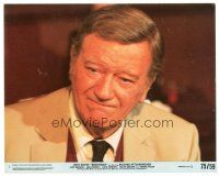 5d073 BRANNIGAN 8x10 mini LC #1 '75 great super close up of detective John Wayne in England!