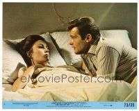 5d090 LIVE & LET DIE 8x10 mini LC #4 '73 Roger Moore as James Bond & sexy Jane Seymour in bed!