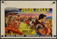 5f245 CAESAR THE CONQUEROR Belgian '62 cool art of Cameron Mitchell as Julius Caesar!