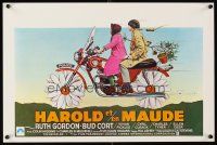 5f258 HAROLD & MAUDE Belgian '71 Ruth Gordon, Bud Cort is equipped to deal w/life!