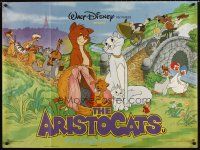 5f376 ARISTOCATS British quad R80s Walt Disney feline jazz musical cartoon, great colorful image!