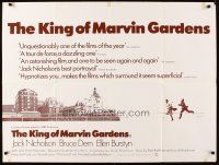 5f398 KING OF MARVIN GARDENS British quad '72 Jack Nicholson in New Jersey, directed by Rafelson!