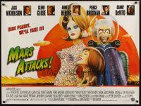 5f401 MARS ATTACKS! British quad '96 directed by Tim Burton, great sci-fi art by Philip Castle!