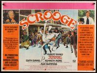 5f415 SCROOGE British quad '71 Albert Finney as Ebenezer Scrooge, classic Charles Dickens story!