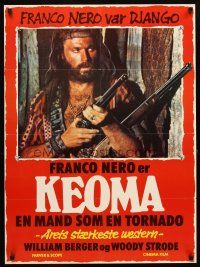 5f481 KEOMA Danish '76 Woody Strode, great image of cowboy Franco Nero w/guns!