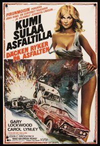 5f171 BAD GEORGIA ROAD Finnish '77 sexy art of Carol Lynley, makin' time to the county line!